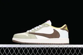 Travis Scott x Air Jordan 1 Low OG Brown Yellow Green DM7866-603