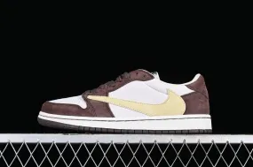 Travis Scott x Air Jordan 1 Low OG Dark Brown Yellow DM7866-810