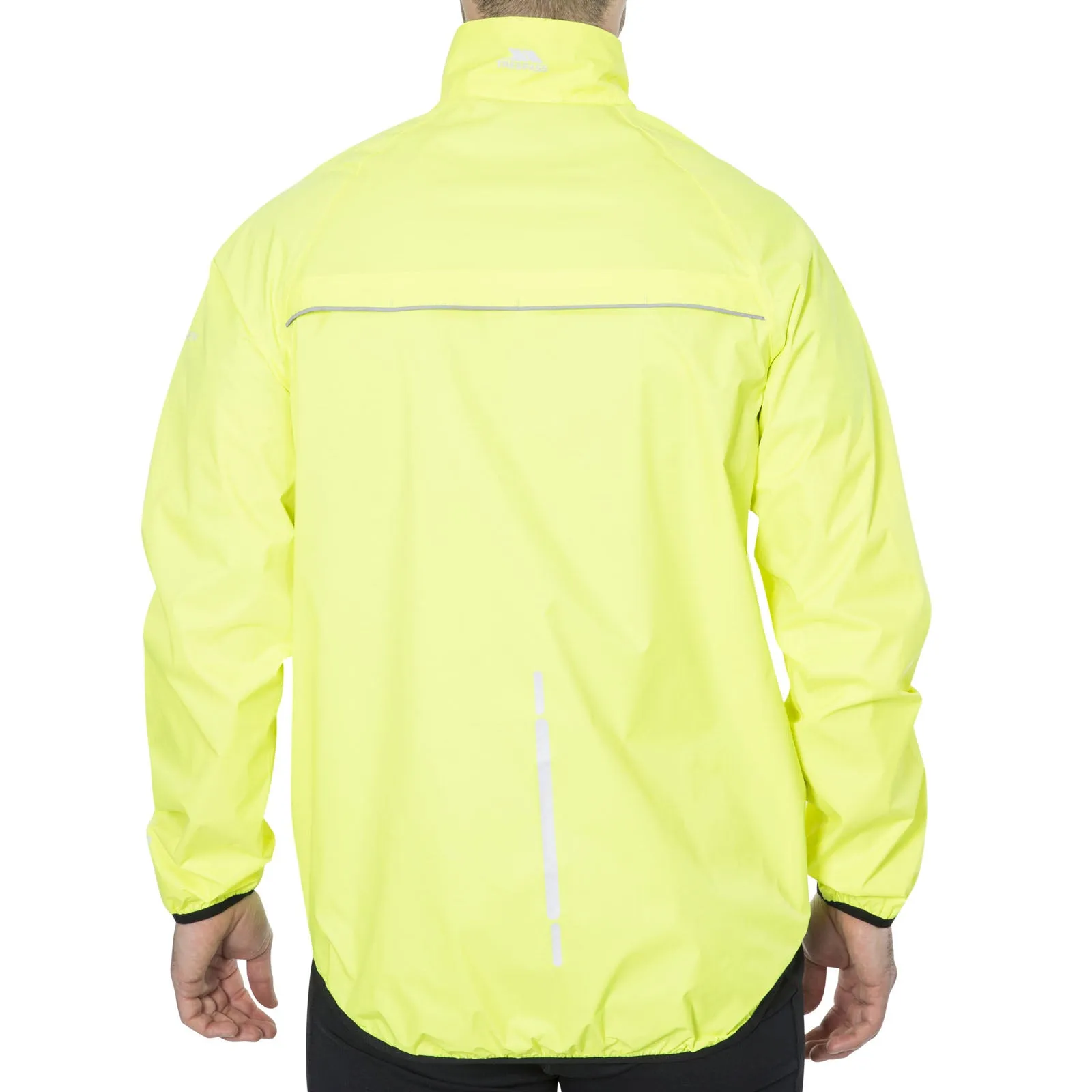 Trespass Mens Retract Hi-Vis Reflective Waterproof Packaway Jacket - Yellow