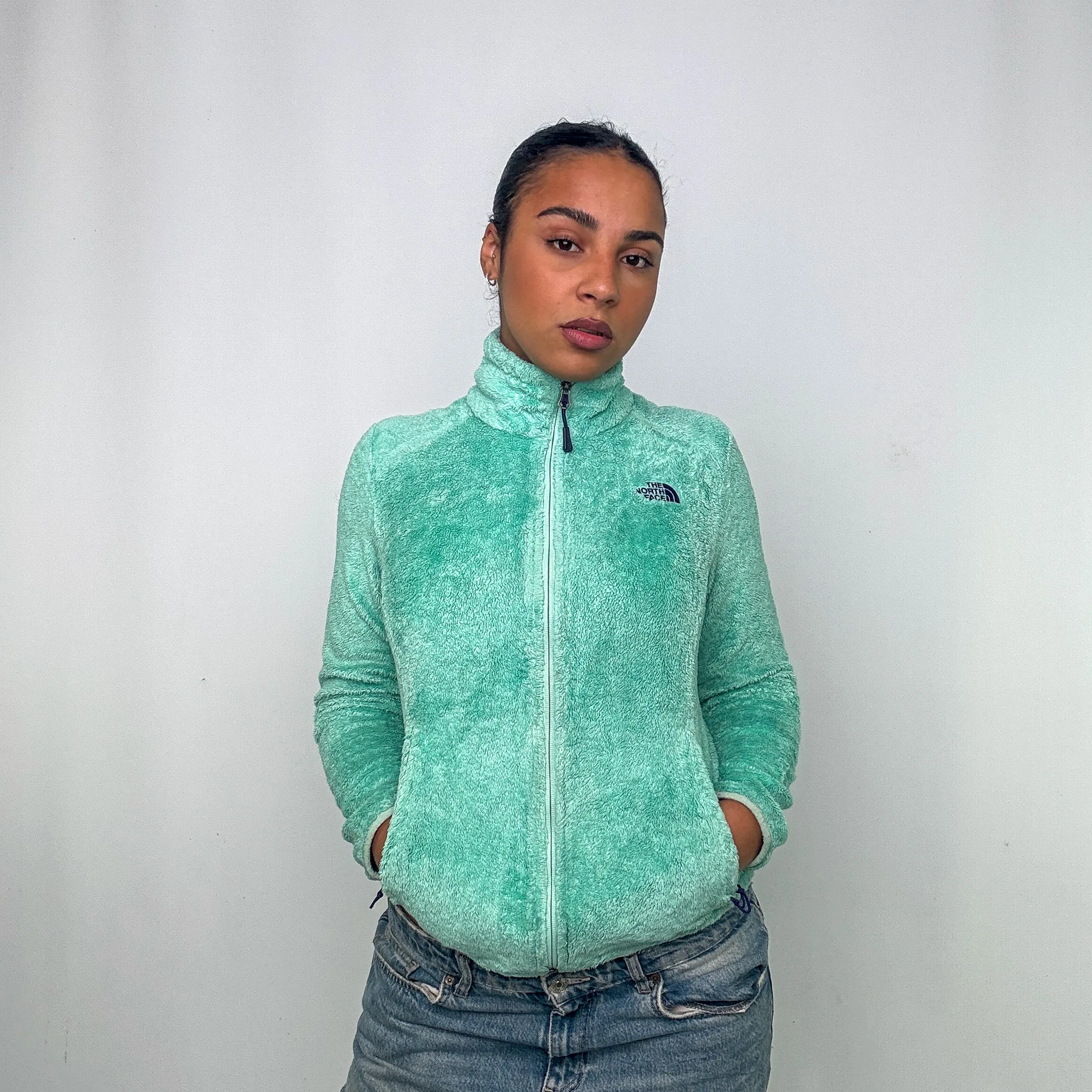 Turquoise y2ks The North Face Fleece (S)