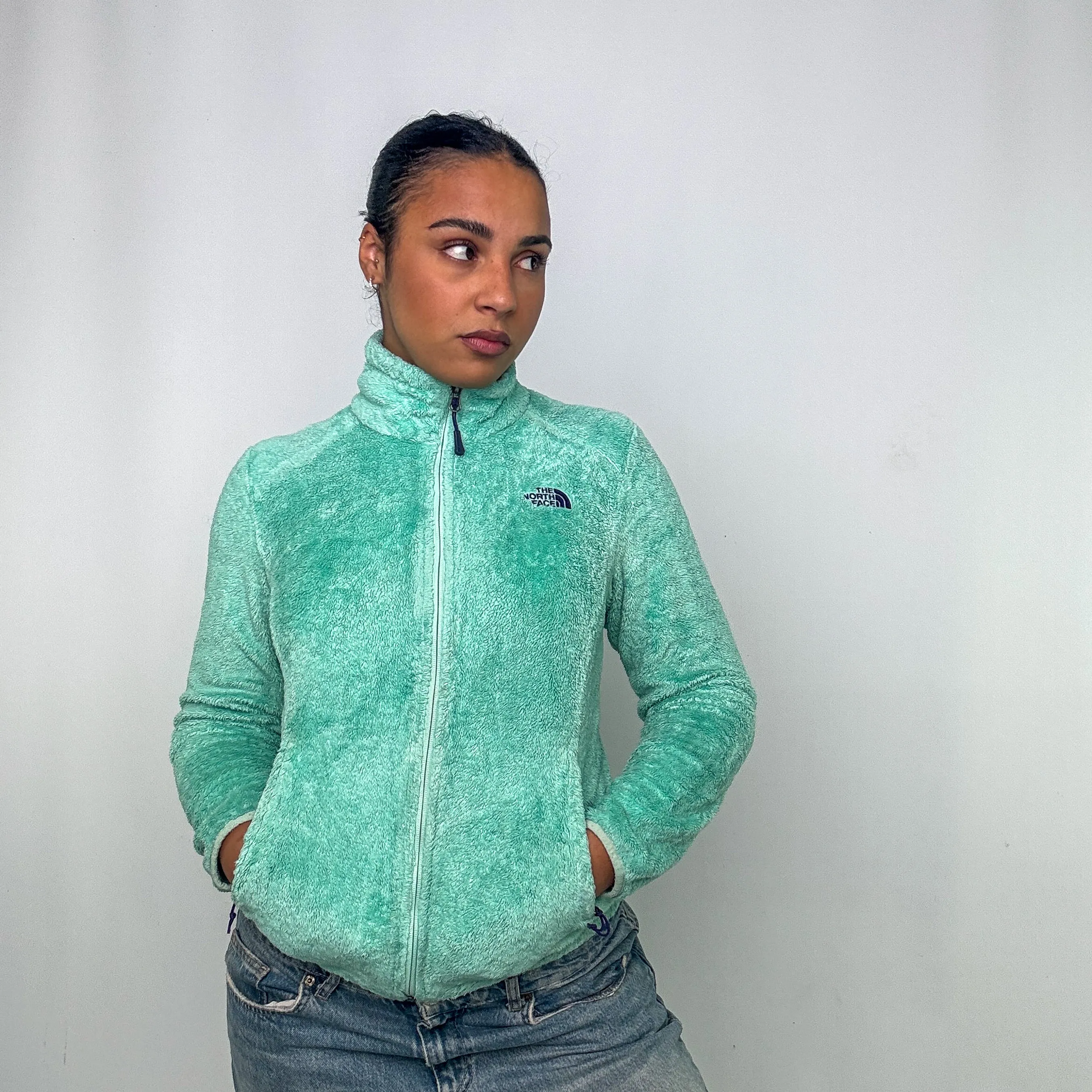 Turquoise y2ks The North Face Fleece (S)