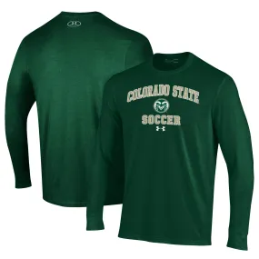 Under Armour Colorado State Rams Green Soccer Arch Over Performance Long Sleeve T-Shirt