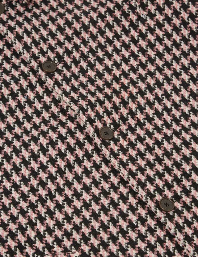 Universal Works Long Swing Overcoat Pink Cortina Tweed