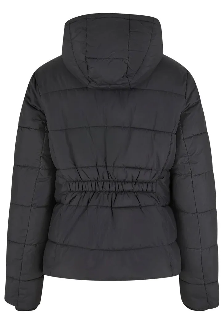 Urban Classics - Ladies Short Puffer With Hood Black - Jacket