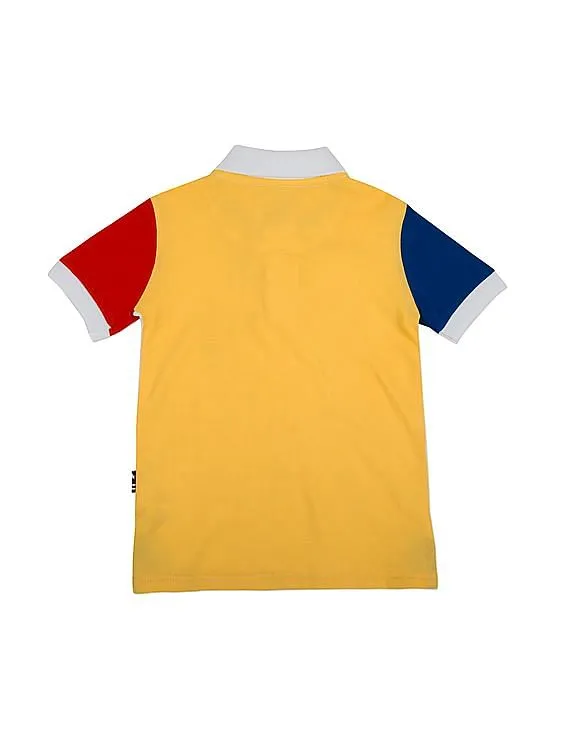 U.S. Polo Assn. Kids Boys Colour Block Regular Fit Polo Shirt