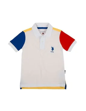 U.S. Polo Assn. Kids Boys Colour Block Regular Fit Polo Shirt