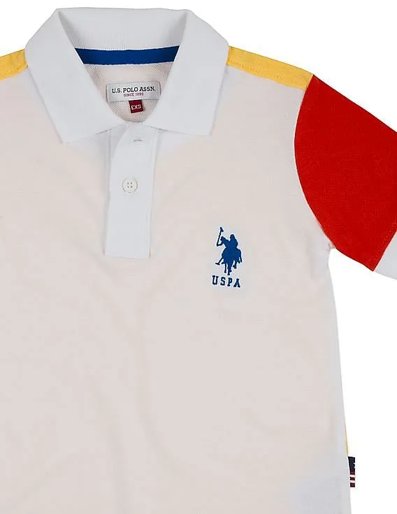 U.S. Polo Assn. Kids Boys Colour Block Regular Fit Polo Shirt