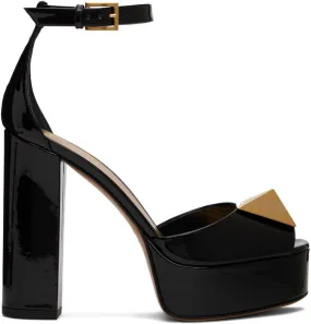 Valentino Garavani Black Stud 120 Heeled Sandals