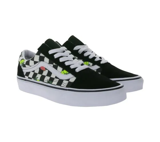 VANS Old Skool Chaussures de skate en damier fruité pour femmes VN007NTY281 Noir/Blanc/Coloré