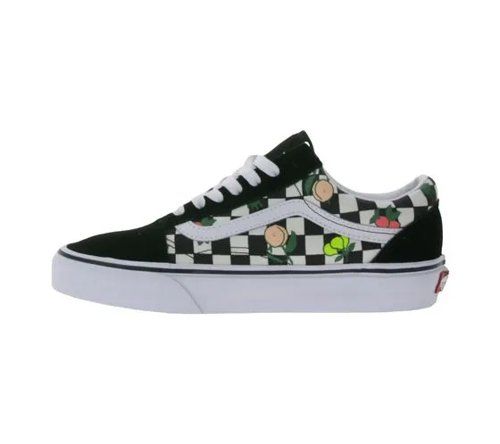 VANS Old Skool Fruit Checkerboard Skater Scarpe da donna VN007NTY281 Nere/Bianche/Colorate