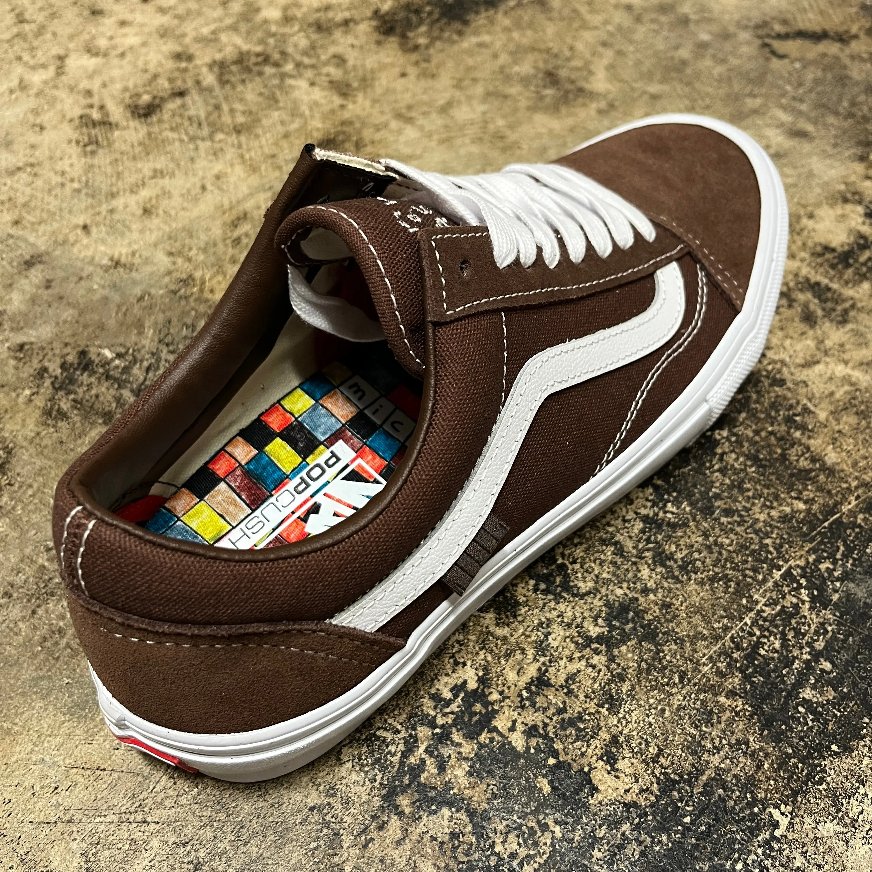 VANS SKATE OLD SKOOL NICK MICHEL (BROWN/WHITE)