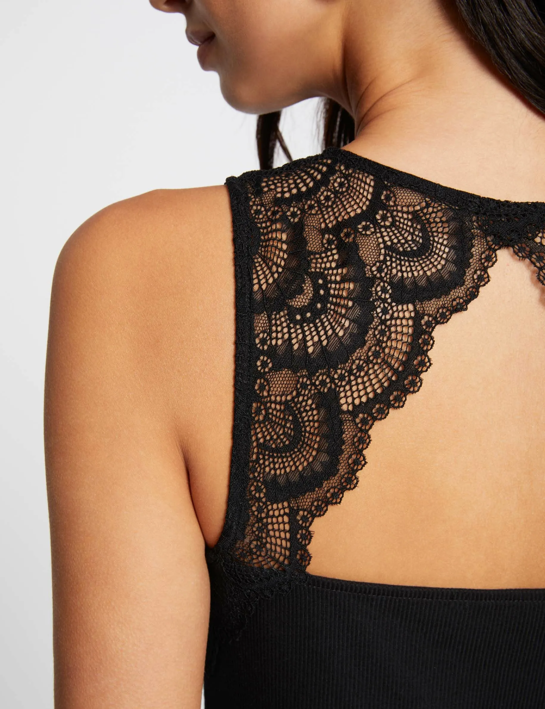 Vest top in lace black women