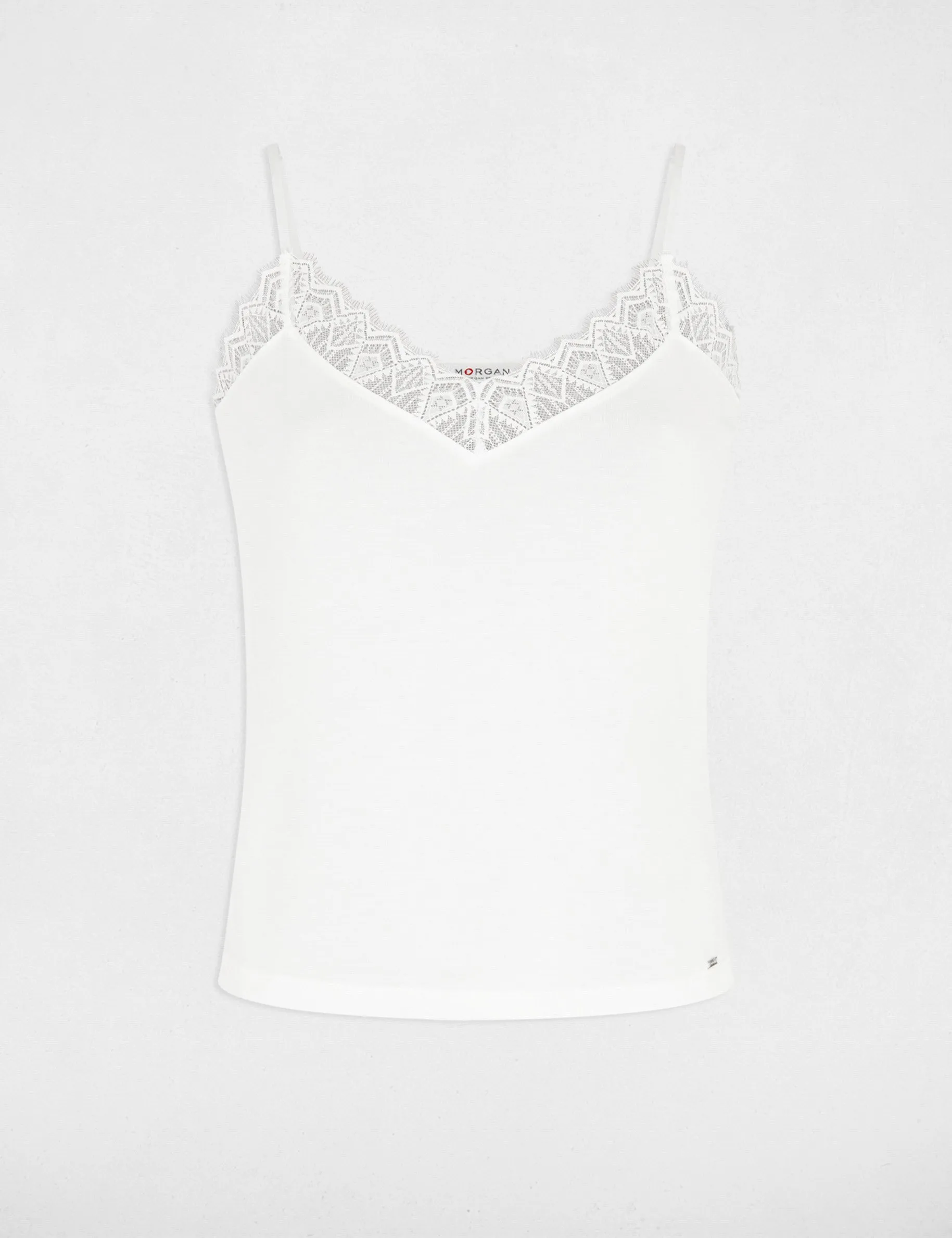 Vest top in lace ecru women