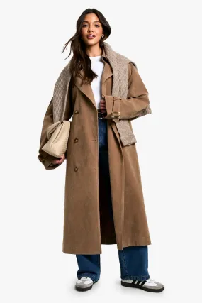 Vintage Look Suedette Trench Coat