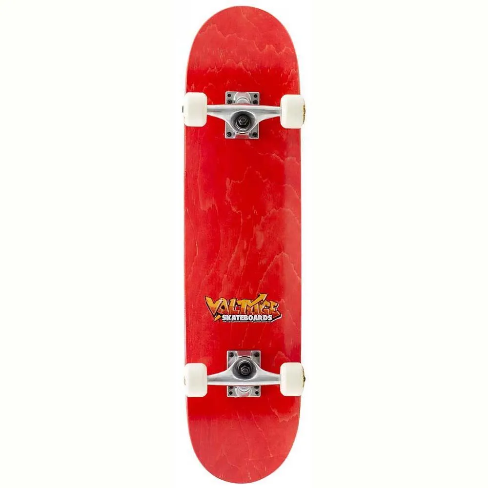 Voltage Skateboards Graffiti Logo Factory Complete Skateboard Orange Red 7.5