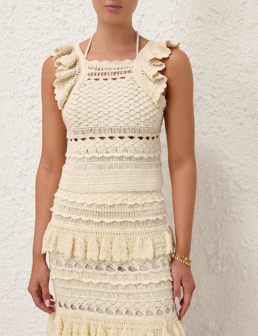 --Waverly Crochet Halter Tank-