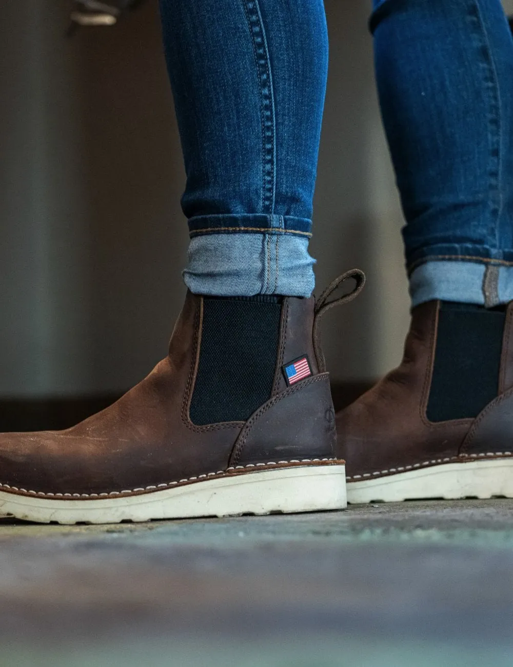 Women's Bull Run Chelsea Boot - Brown Wedge