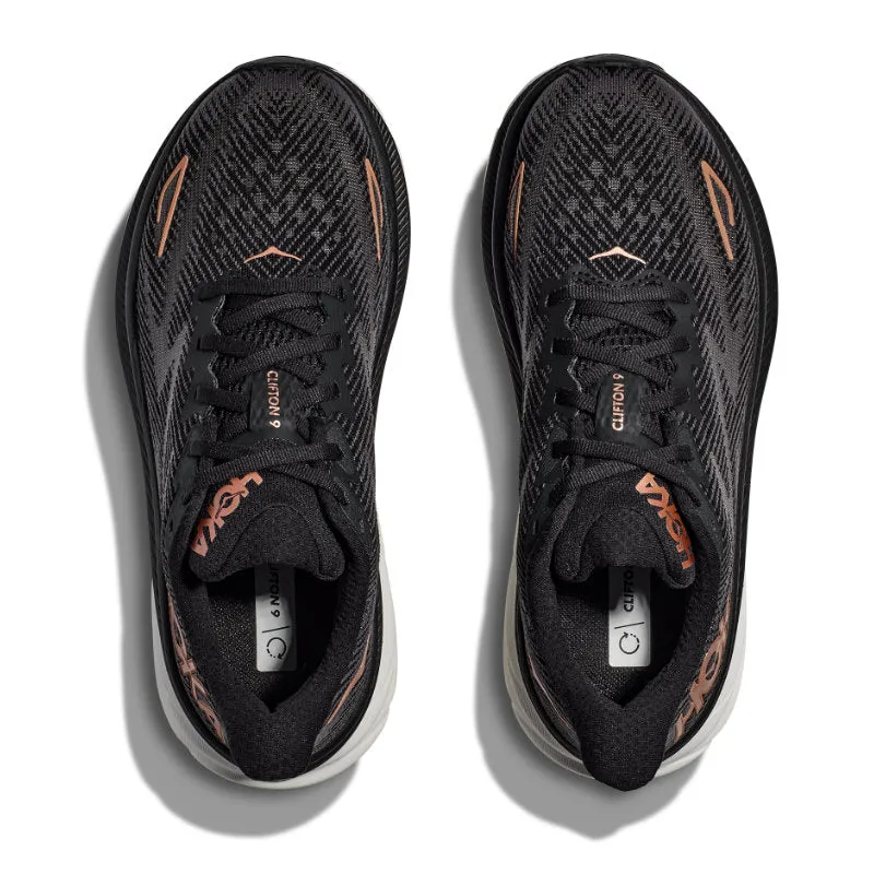 Women’s HOKA Clifton 9 – Black/Copper (BCPPR)