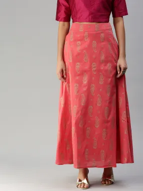 Women's Printed Skirt Pink