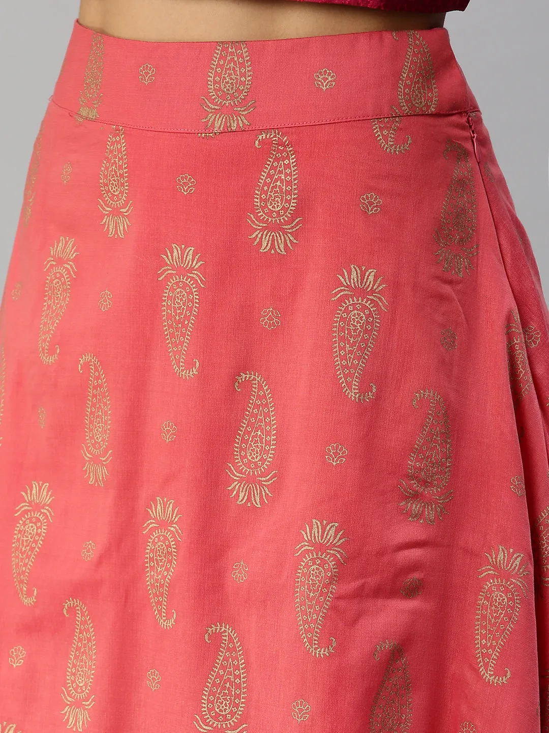 Women's Printed Skirt Pink