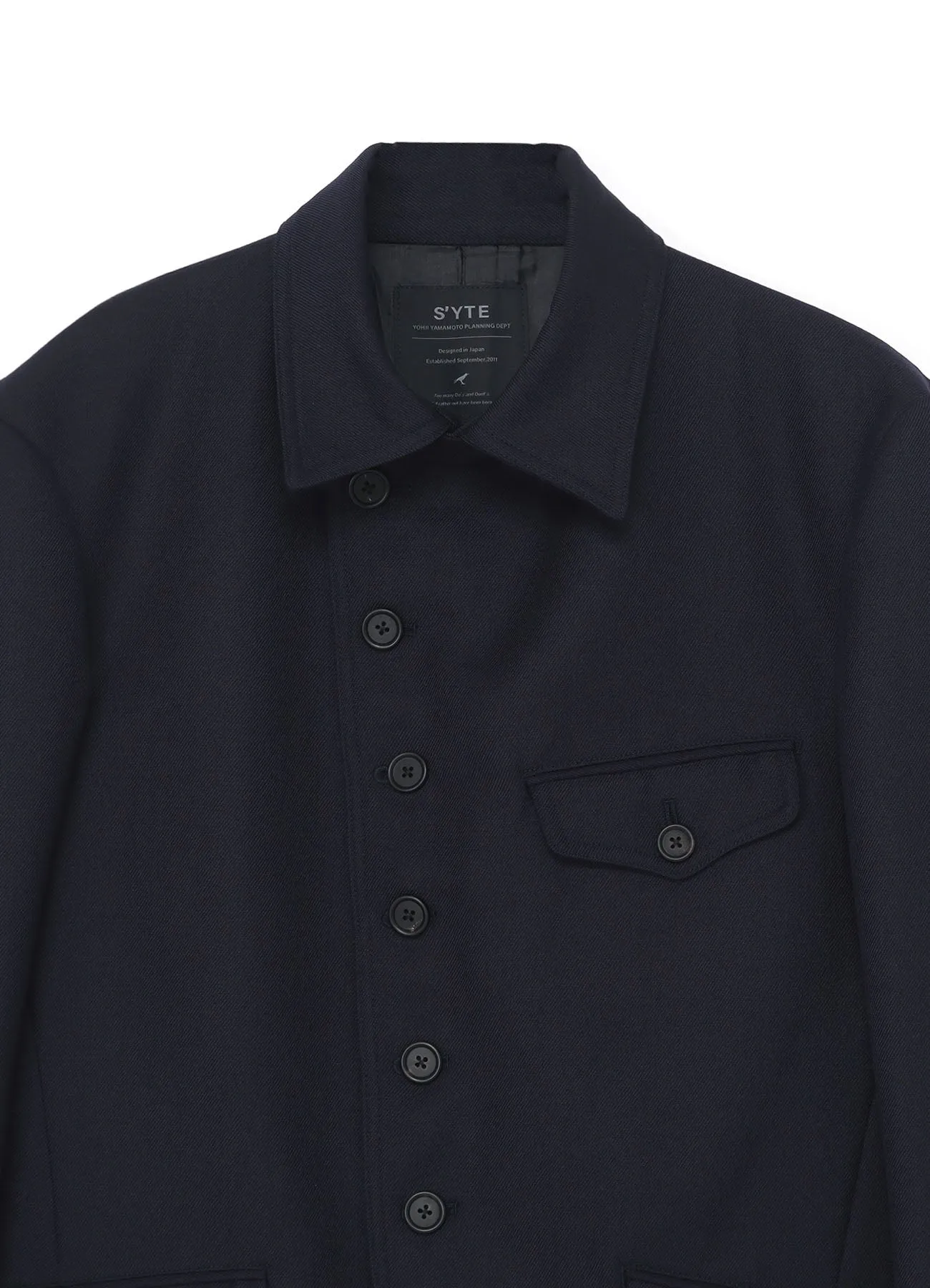 WOOL SURGE SEMI-DOUBLE-BREASTED JACKET