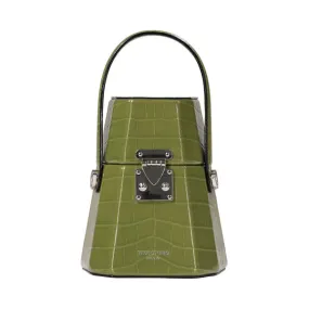 Yese Studio Women's Cris Green Long Crossbody Bag, Size 18cm X 15cm X 7cm
