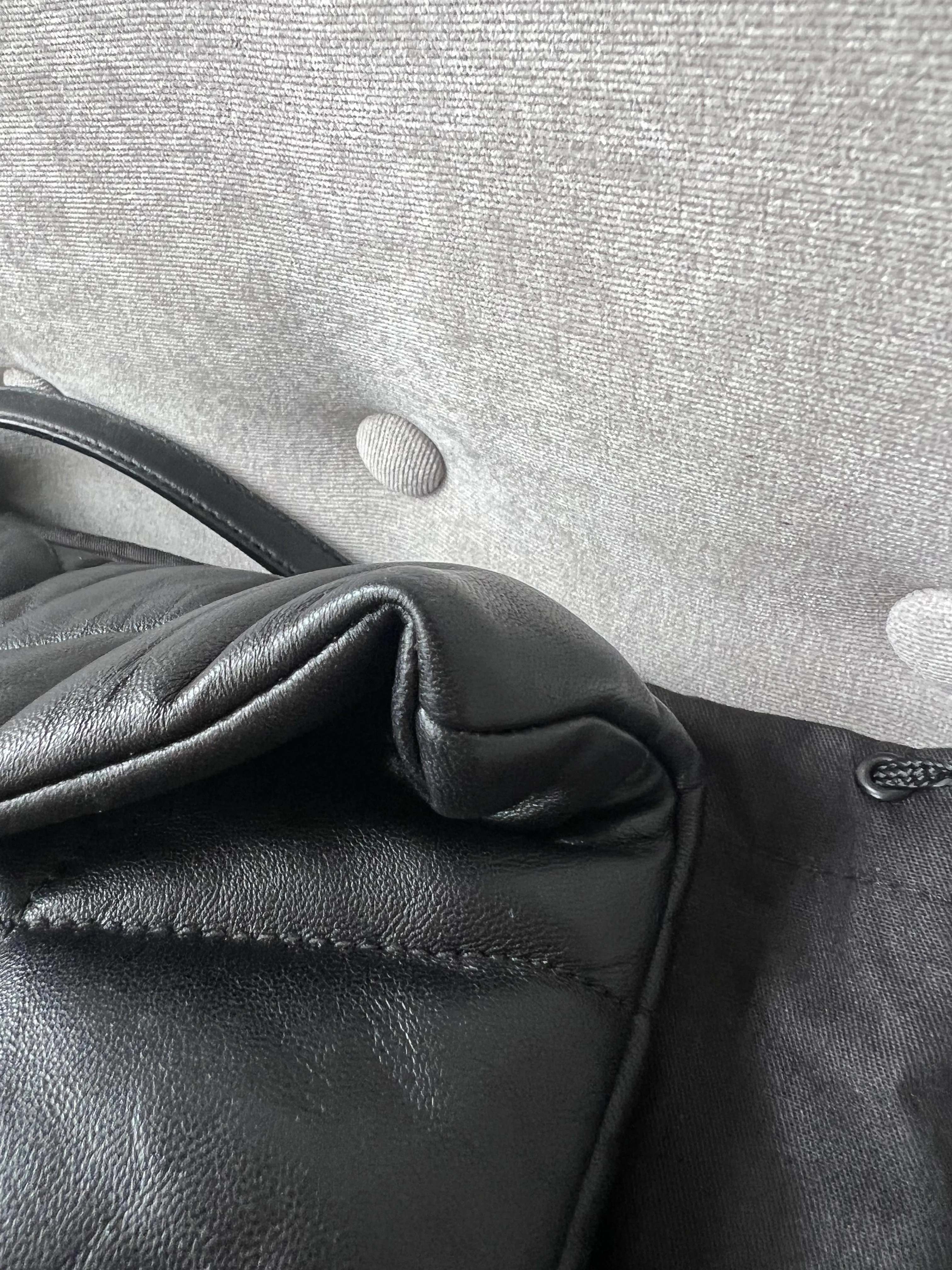 Yves Saint Laurent (YSL) Mini Puffer in Black Quilted Lambskin