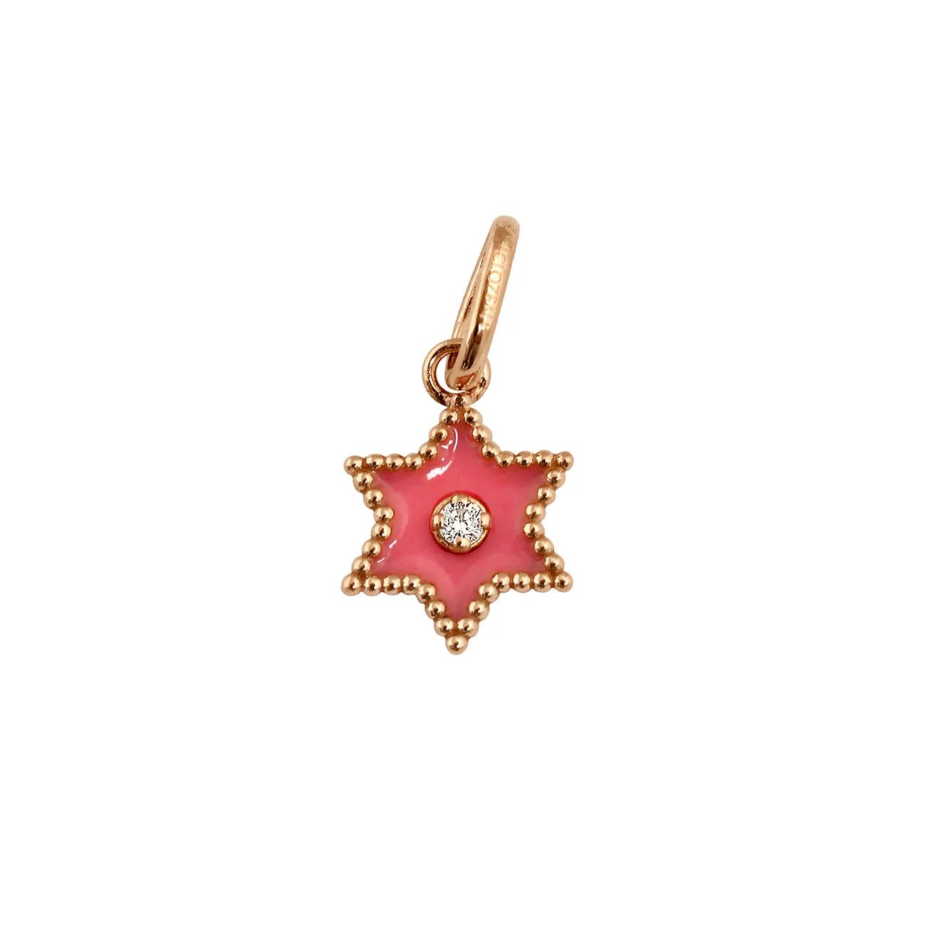 Étoile Diamond Pendant, Pink, Rose Gold